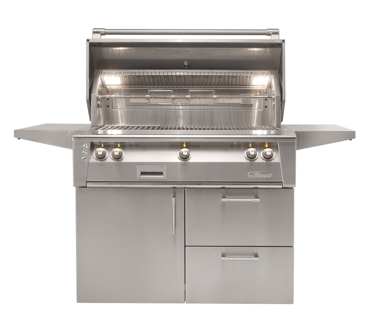 Alfresco 42" Freestanding Grill Deluxe Cart and Sear Zone, Natural Gas