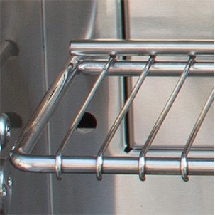 Warming Rack close-up image from Stainless Steel Alfresco 56 inch built-in grill with rotisserie and side burner