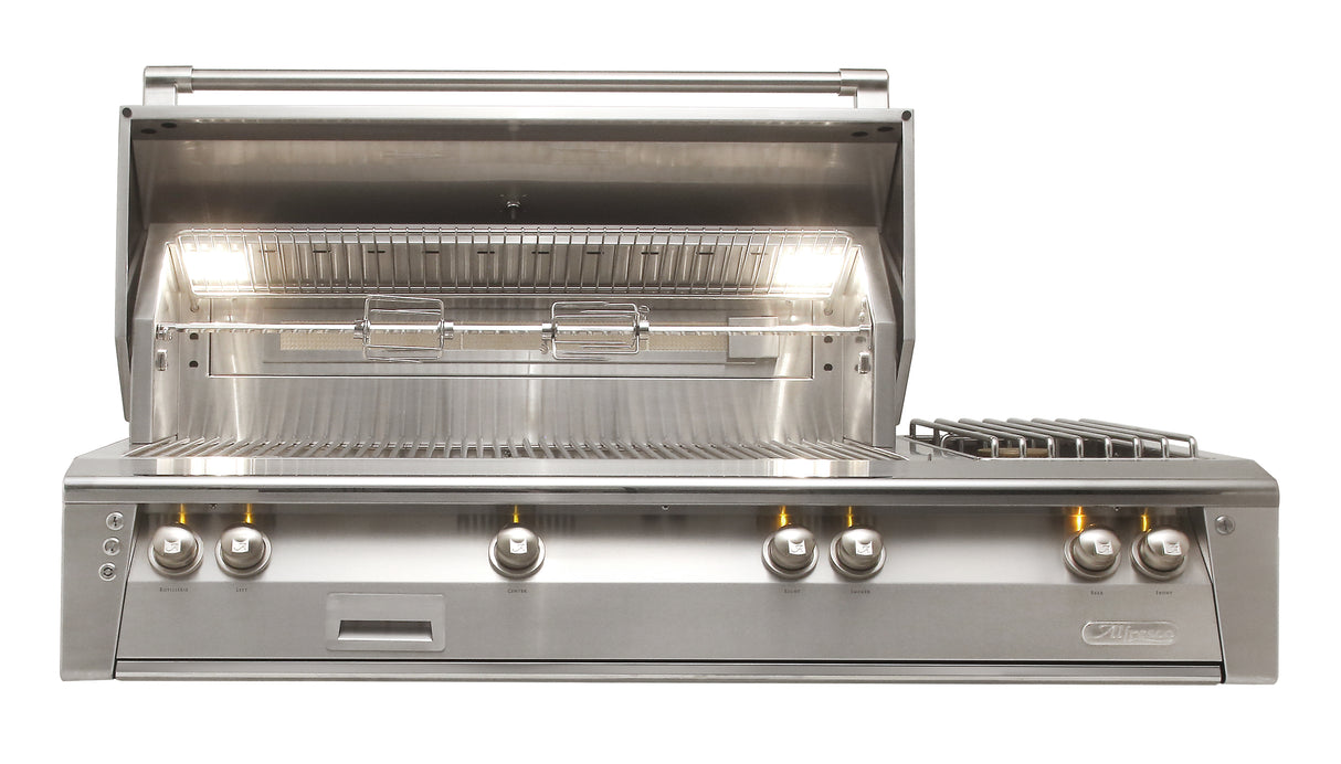 Alfresco 56" Grill on Refrigerated Base with Sear Zone and Side Burner, Natural Gas