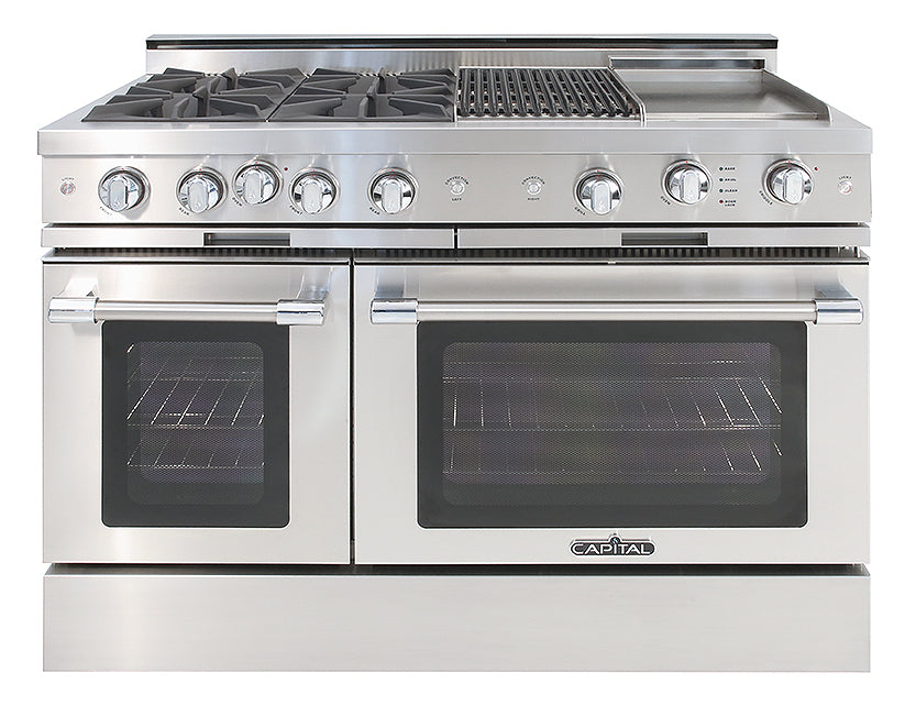 Capital Grand Chef 48" All Gas Range with 4 Open Burners, Grill and Griddle