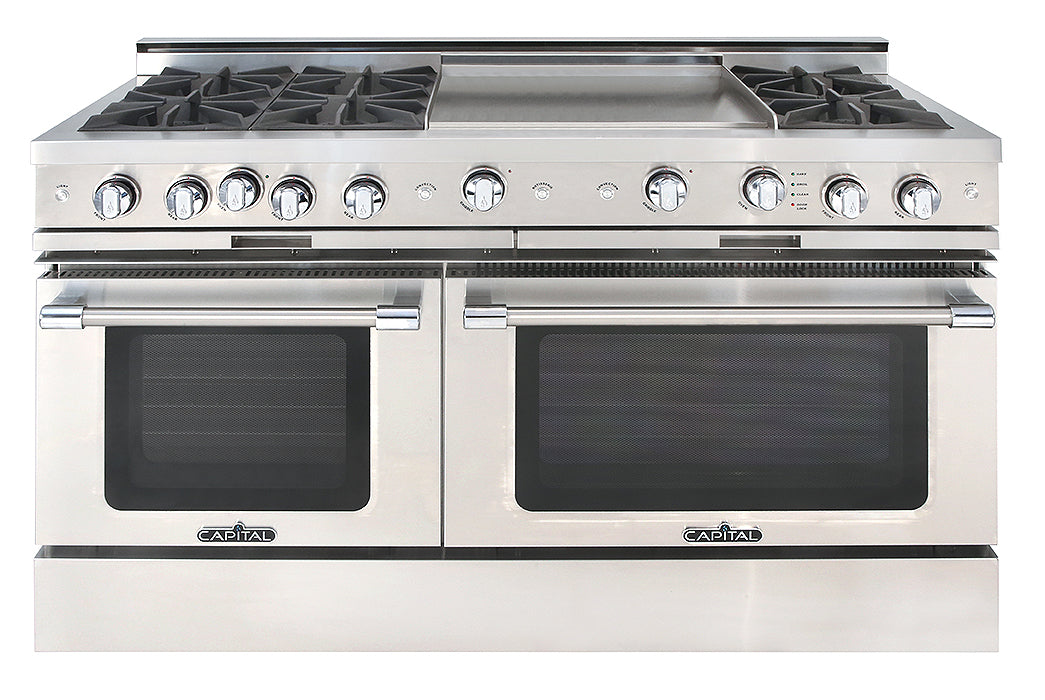 Capital Grand Chef 60" All Gas Range with 6 Open Burners and Wide Griddle