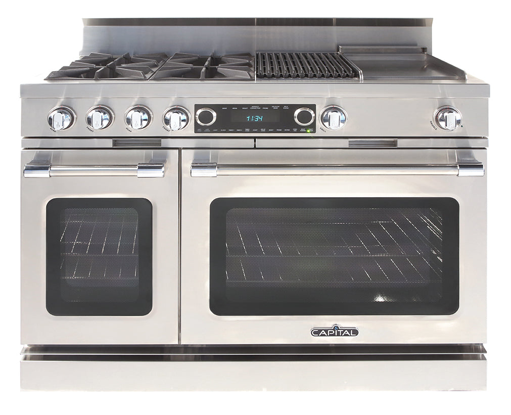 Capital Grand Chef 48" Dual Fuel Range with 4 Open Burners, Grill and Griddle