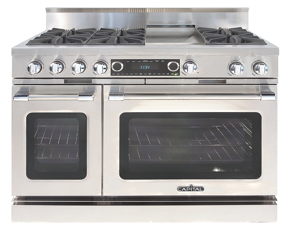 Capital Grand Chef 48" Dual Fuel Range with 6 Open Burners and Griddle