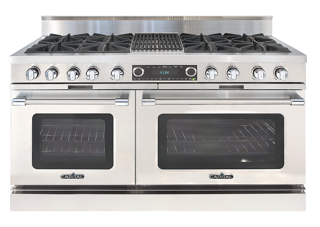 Capital Grand Chef 60" Dual Fuel Range with 8 Open Burners and Grill
