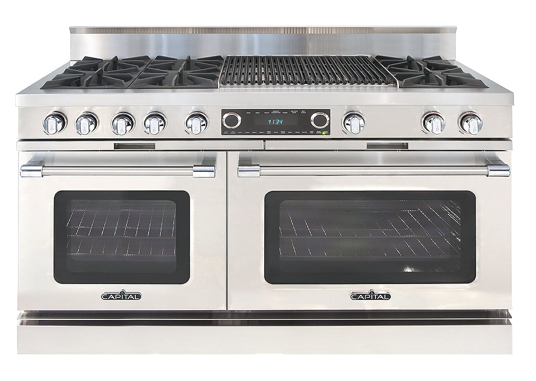 Capital Grand Chef 60" Dual Fuel Range with 6 Open Burners and Wide Grill