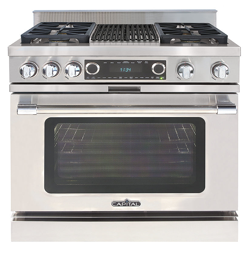 Capital Grand Chef 36" Dual Fuel Range with 4 Sealed Burners and Grill