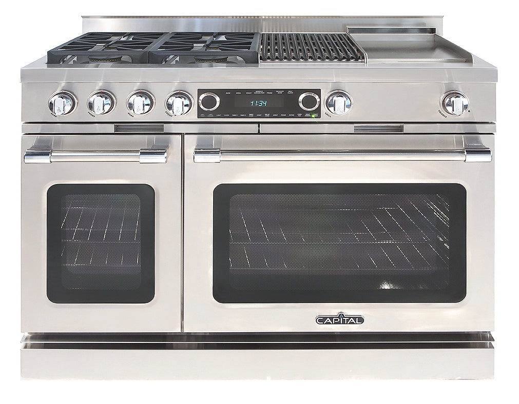 Capital Grand Chef 48" Dual Fuel Range with 6 Sealed Burners Griddle and Grill
