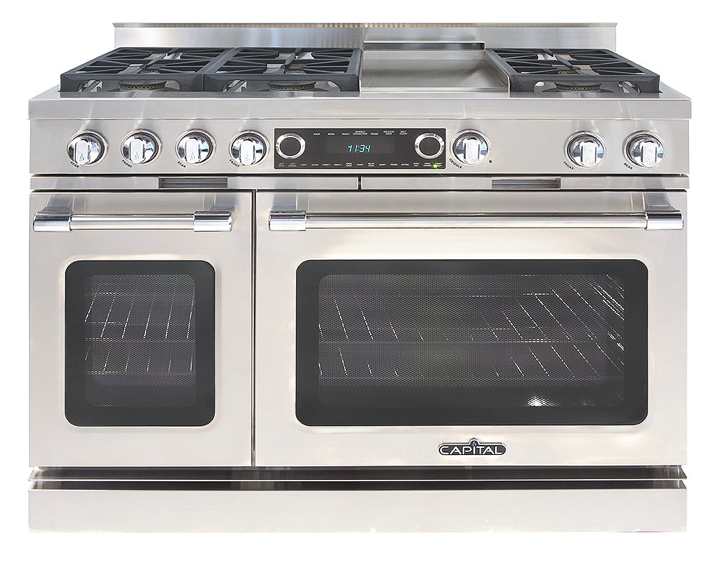 Capital Grand Chef 48" Dual Fuel Range with 6 Sealed Burners and Griddle