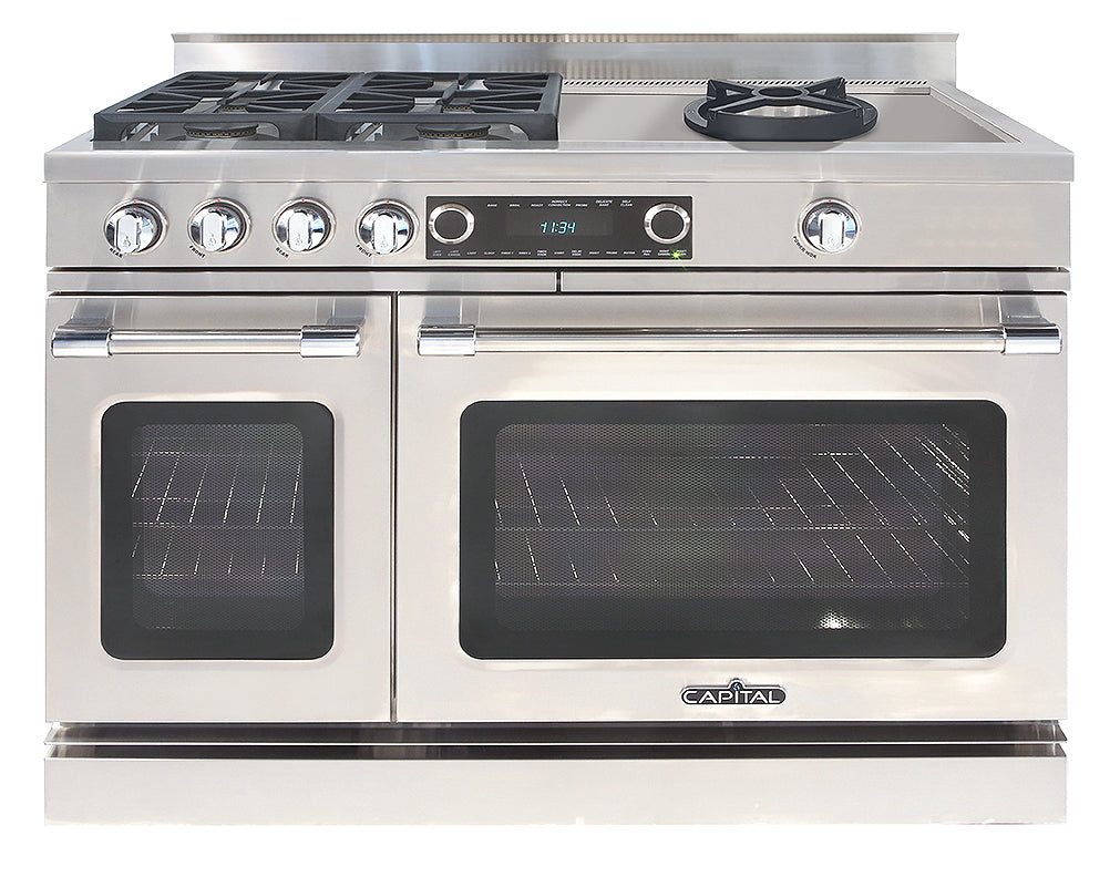 Capital Grand Chef 48" Dual Fuel Range with 4 Sealed Burners and Wok Burner
