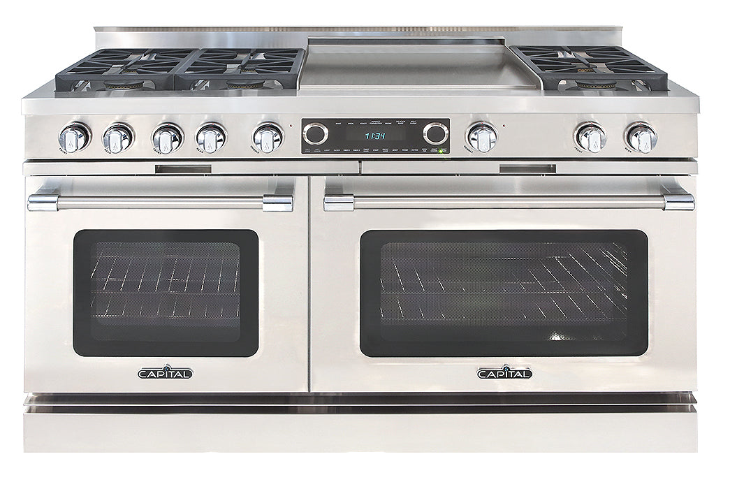 Capital Grand Chef 60" Dual Fuel Range with 6 Sealed Burners and Wide Griddle