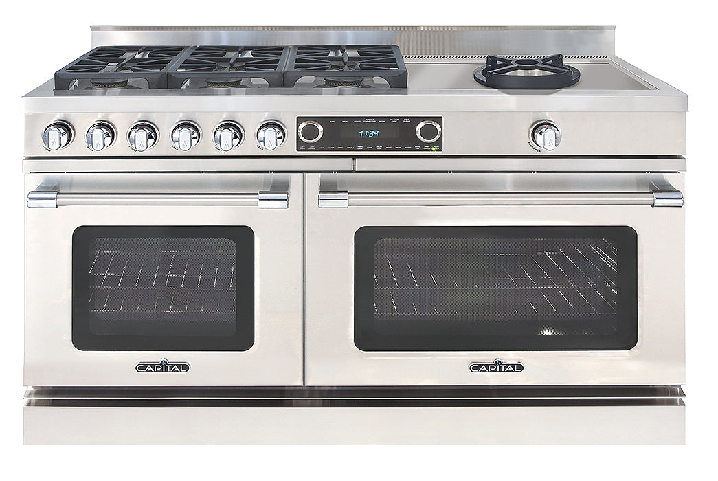 Capital Grand Chef 60" Dual Fuel Range with 6 Sealed Burners and Wok Burner