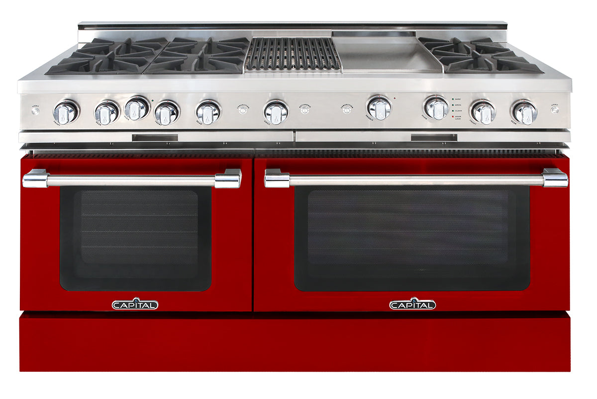 Capital Grand Chef 60" Dual Fuel Range with 6 Sealed Burners, Grill and Griddle