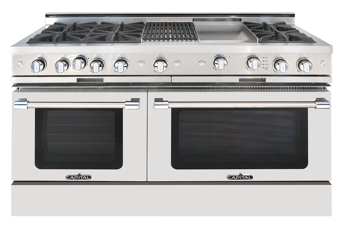 Capital Grand Chef 60" Dual Fuel Range with 6 Sealed Burners, Grill and Griddle