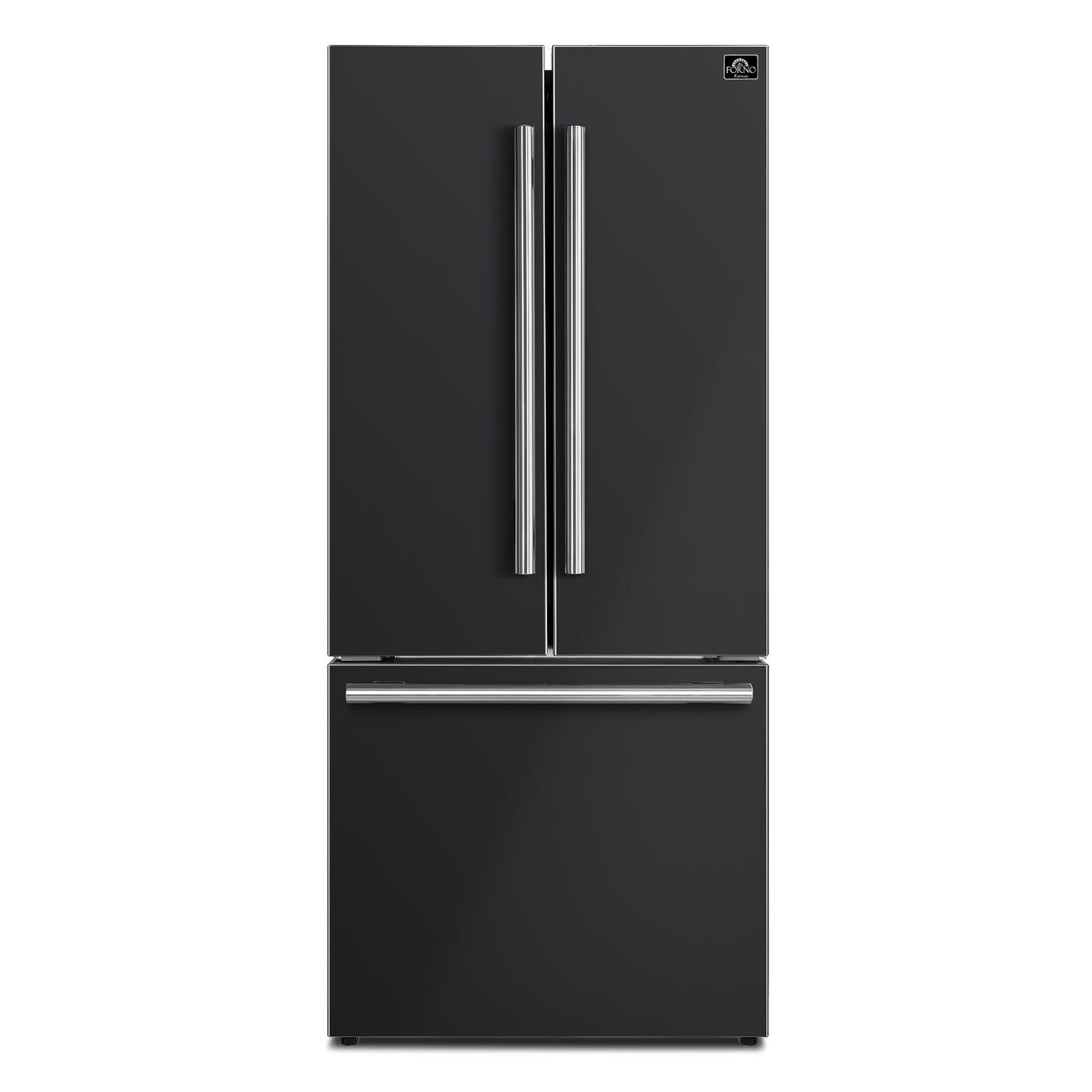 FORNO Gallipoli 30" French Door Refrigerator - Black