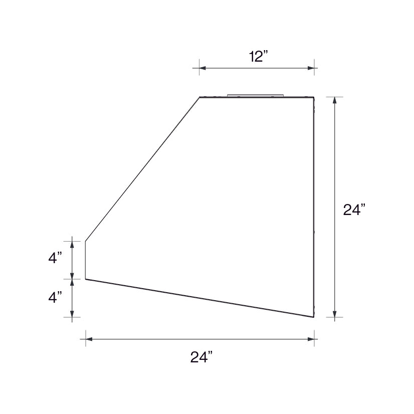 Forza 36" Professional Wall Mounted Range Hood, 24” Tall