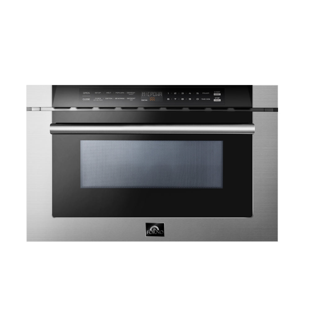 FORNO Capoliveri 24-Inch Microwave Drawer, Stainless Steel, 1.2 cu.ft, 1000 Watts