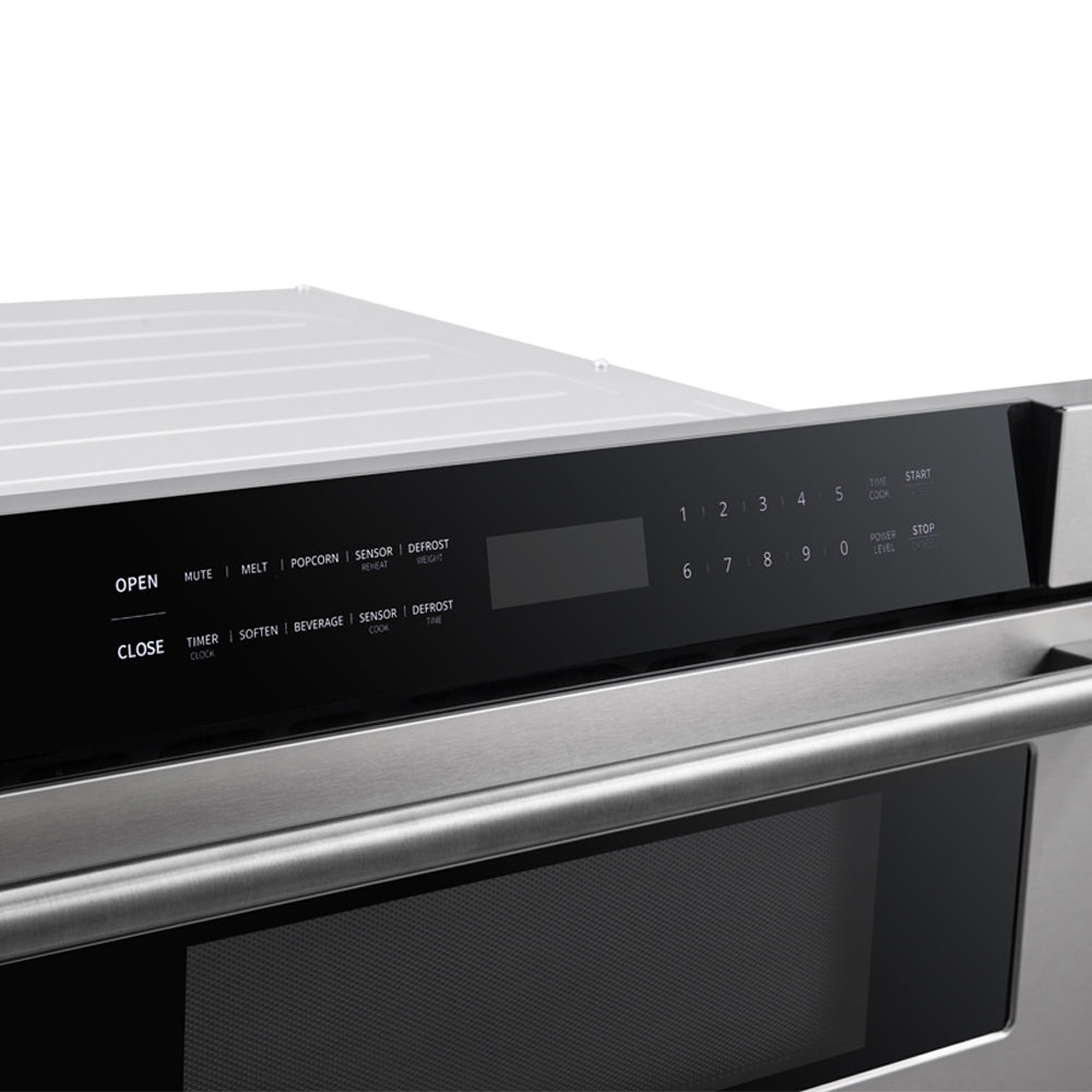 FORNO Capoliveri 30 Inch Stainless-Steel 1000 Watts Microwave Drawer 1.2 cu.ft.