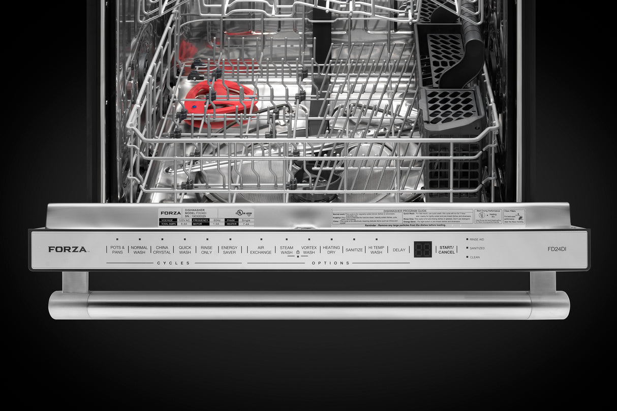Forza 24" Professional Stainless Steel Dishwasher