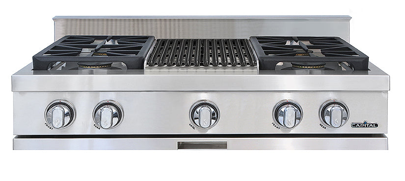 Capital  36" Gas Rangetop with 4 Sealed Burners and Grill