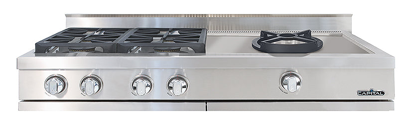 Capital  48" Gas Rangetop with 4 Sealed Burners and Wok Burner