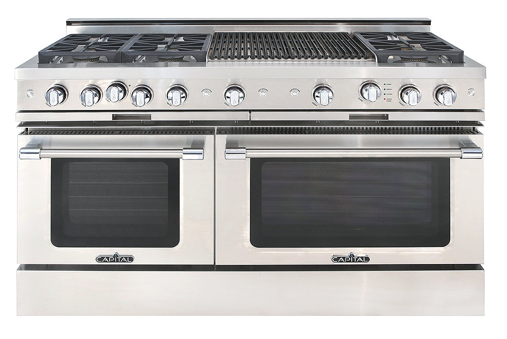 Capital Grand Chef 60" All Gas Range with 6 Sealed Burners and Wide Grill