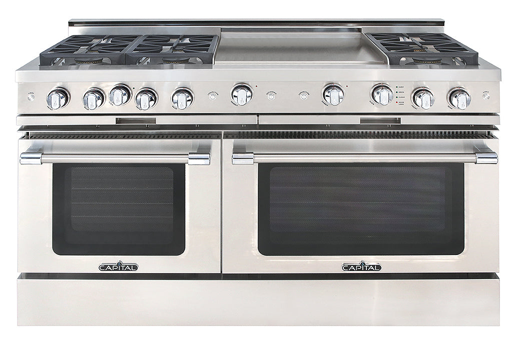 Capital Grand Chef 60" All Gas Range with 6 Sealed Burners and Wide Griddle