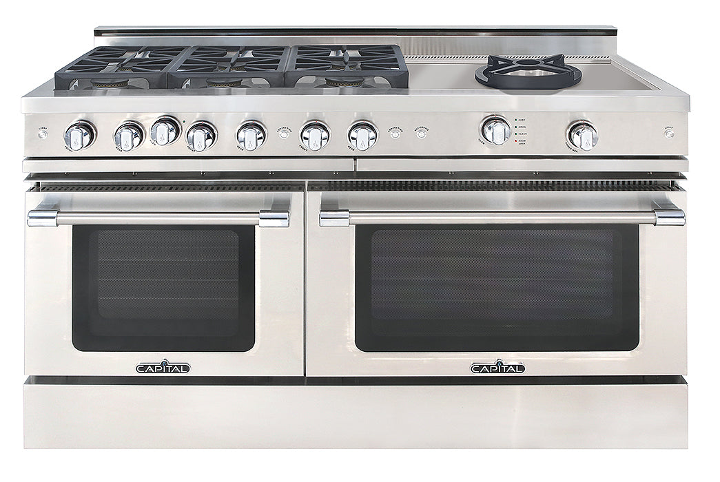 Capital Grand Chef 60" All Gas Range with 6 Sealed Burners and Wok Burner