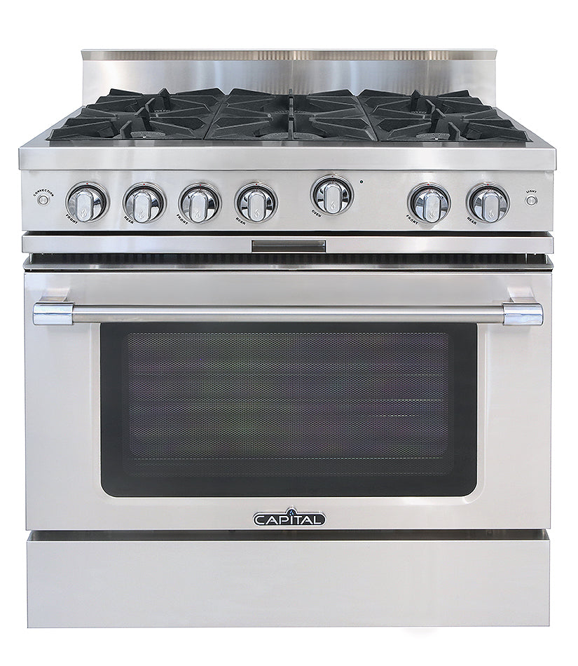 Capital Classic Chef 36" All Gas Range with 6 Open Burners