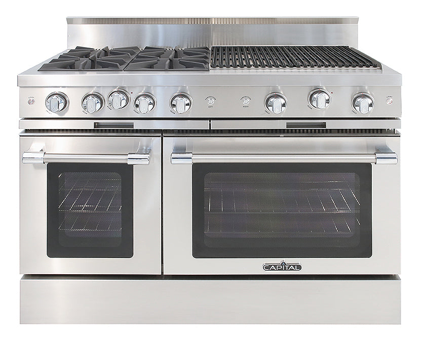 Capital Classic Chef 48" All Gas Range with 4 Open Burners and Wide Grill