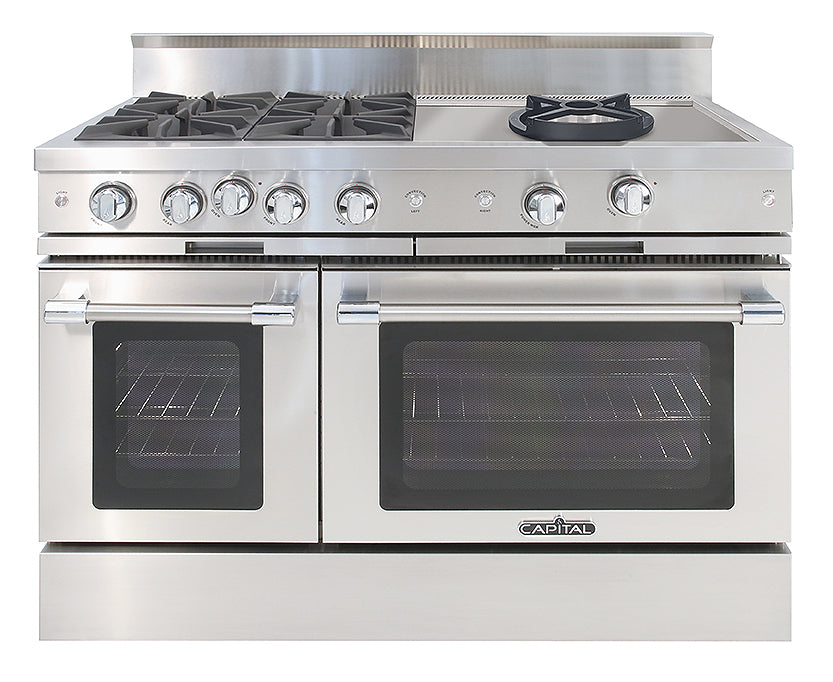 Capital Classic Chef 48" All Gas Range with 4 Open Burners and Open Wok Burner
