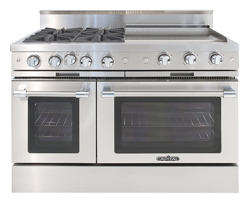 Capital Classic Chef 48" All Gas Range with 4 Open Burners and  Wide Griddle