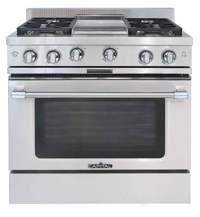Capital Classic Chef 36" All Gas Range with 4 Sealed Burners and Griddle