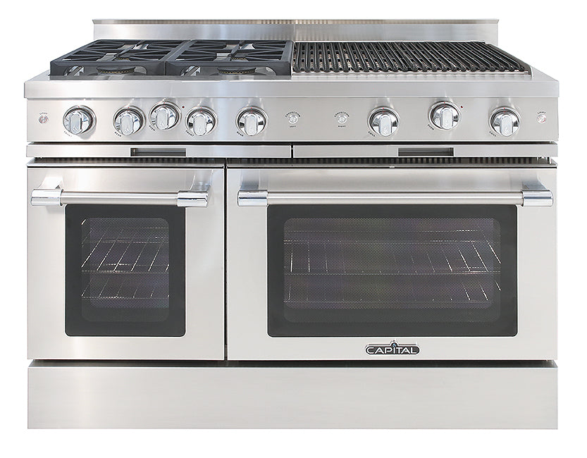 Capital Classic Chef 48" All Gas Range with 4 Sealed Burners and Wide Grill