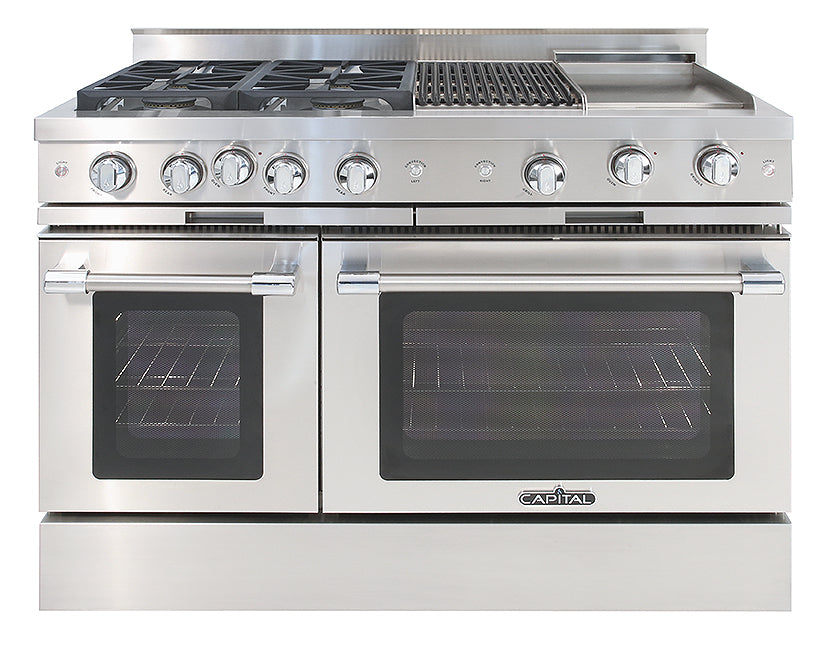Capital Classic Chef 48" All Gas Range with 4 Sealed Burners, Grill and Griddle