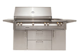 Alfresco 56" Freestanding Grill with Side Burner, LP