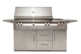 Alfresco 56" Grill on Refrigerated Base with Sear Zone and Side Burner, LP