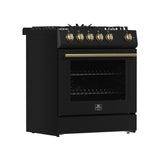 Forno Espresso 30-inch Gas Range, Black