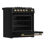 Forno Espresso 30-inch Gas Range, Black