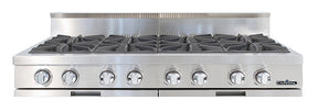Capital stainless steel gas range top with eight burners
