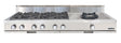 Capital Stainless steel rangetop with six gas burners and wok burner