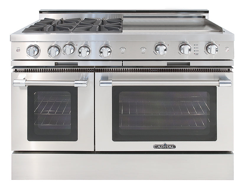 Capital Grand Chef 48" All Gas Range with 4 Open Burners and Wide Griddle