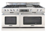 Capital Grand Chef 60" Dual Fuel Range with 6 Open Burners, Grill and Griddle
