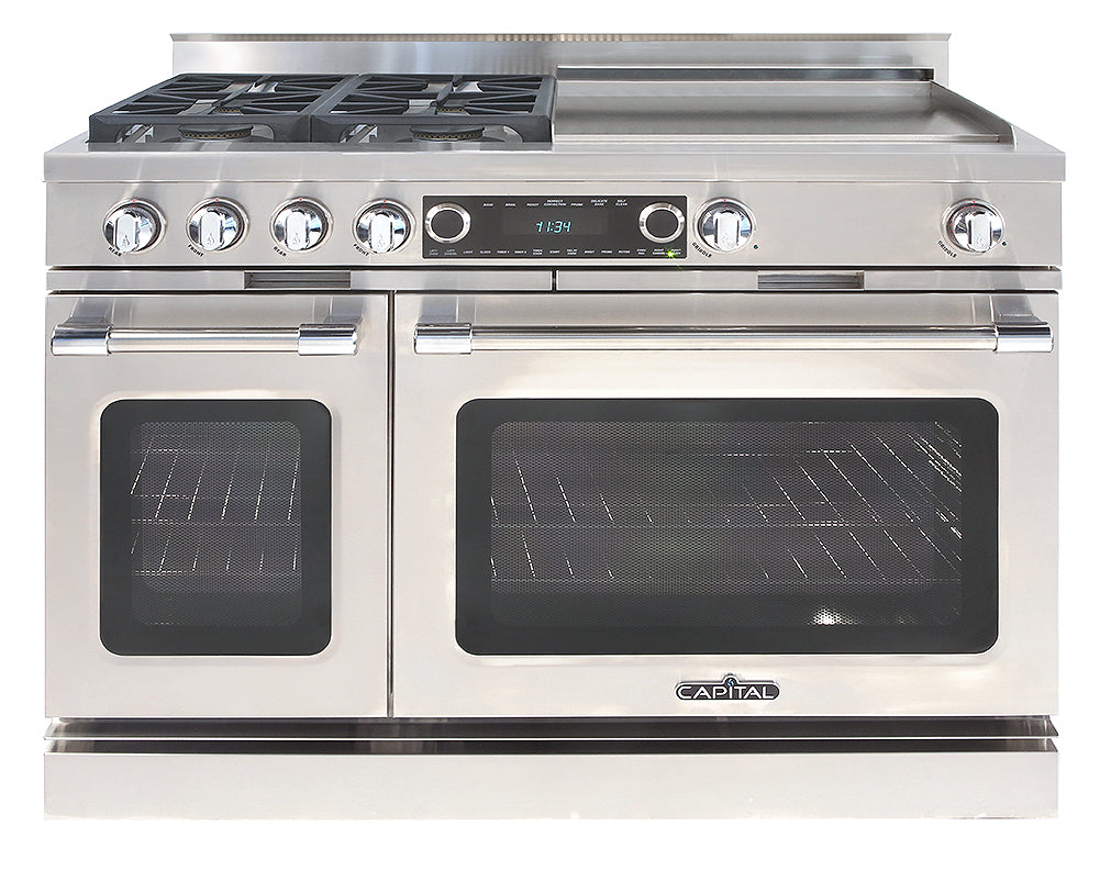 Capital Grand Chef 48" Dual Fuel Range with 4 Sealed Burners and Wide Griddle