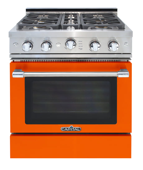 Capital 30" Gas Range in Luminous Orange
