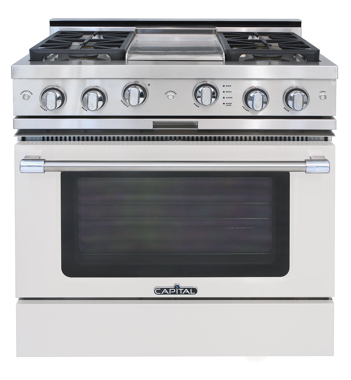 Capital Classic Chef 36" All Gas Range with 4 Open Burners and Grill