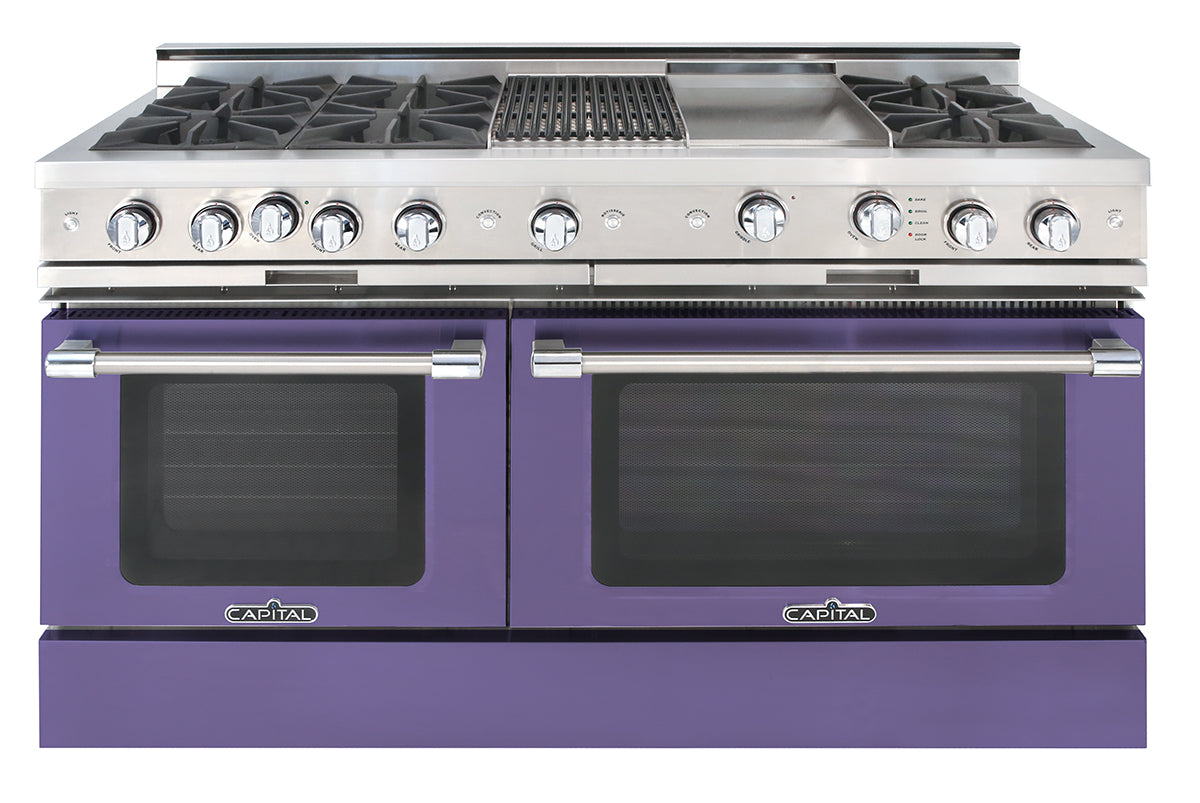 Capital Grand Chef 60" Dual Fuel Range with 6 Open Burners, Grill and Griddle