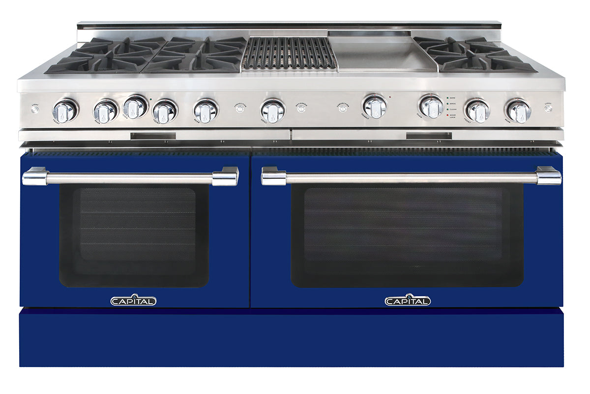 Capital Grand Chef 60" Dual Fuel Range with 6 Open Burners, Grill and Griddle