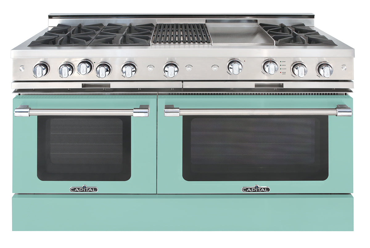 Capital Grand Chef 60" Dual Fuel Range with 6 Open Burners, Grill and Griddle
