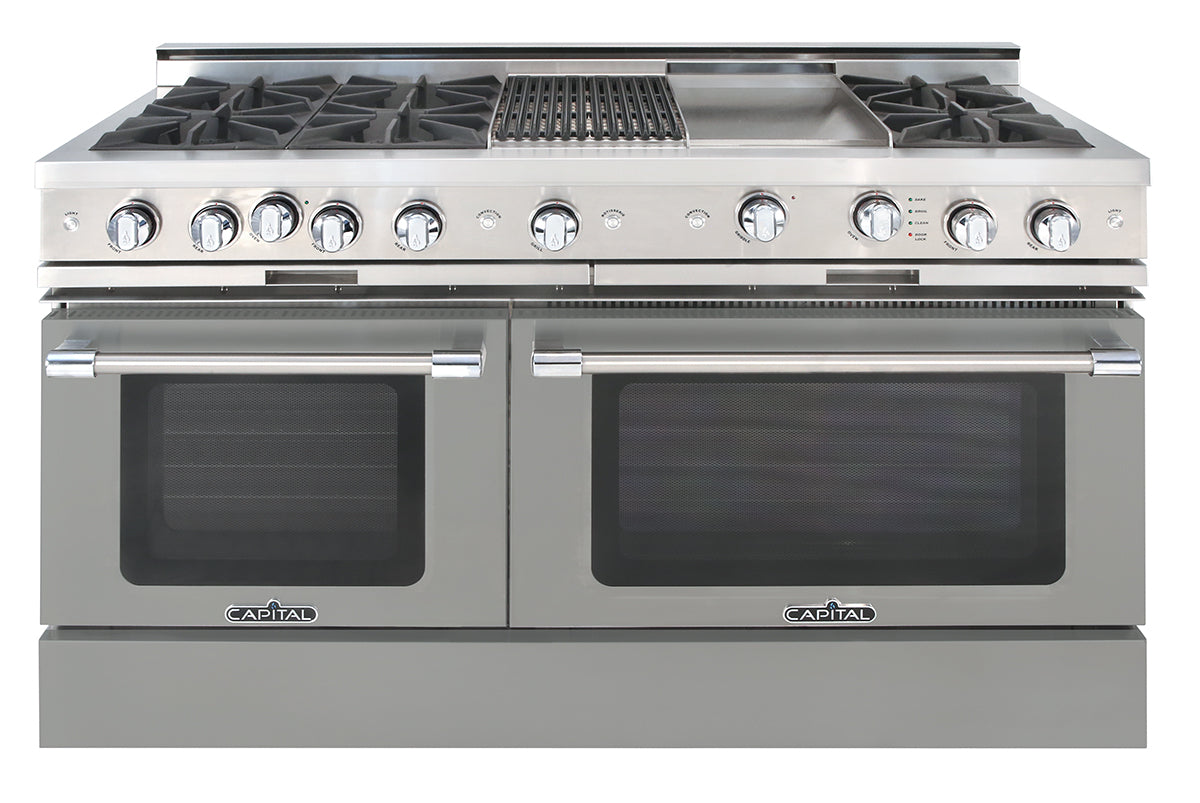 Capital Grand Chef 60" Dual Fuel Range with 6 Open Burners, Grill and Griddle