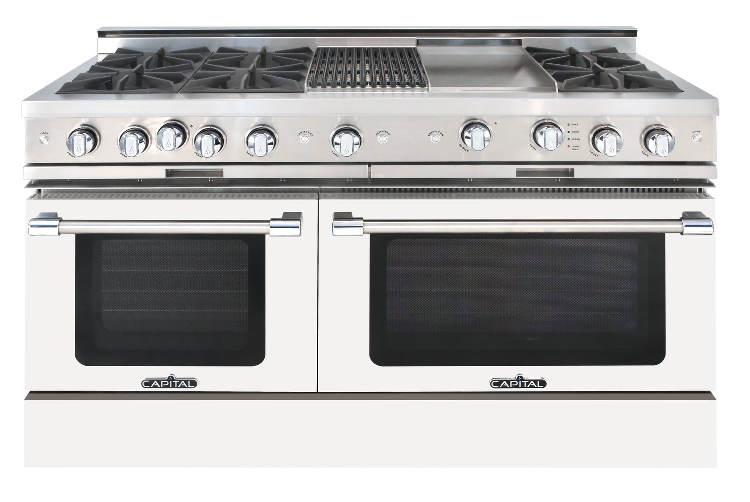 Capital Grand Chef 60" Dual Fuel Range with 6 Open Burners, Grill and Griddle